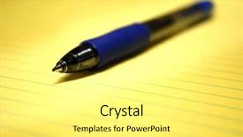  Presentation with yellow legal pad - Colorful theme enhanced with pen laying on yellow pad backdrop and a white colored foreground