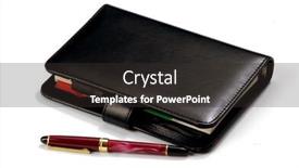  Presentation with diary - Cool new presentation theme with journal calligraphy - pen on a closed personal backdrop and a dark gray colored foreground
