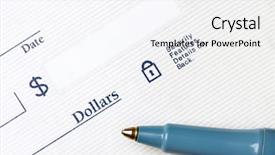  Presentation with blank - Slide set consisting of pen on blank check background and a sky blue colored foreground