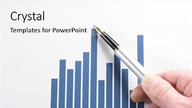  Presentation with strategic management needle pointing - Presentation design with pen pointing at a high background and a white colored foreground