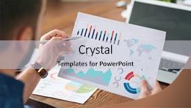  Presentation with finance financial business economy exchan - Colorful slide set enhanced with pen pointing at financial chart backdrop and a lemonade colored foreground