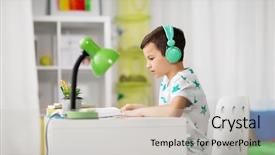  Presentation with early childhood education - Beautiful slide deck featuring pen radio - education childhood and school concept backdrop and a light gray colored foreground