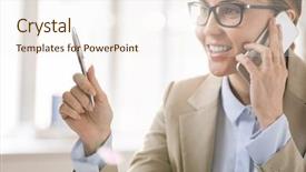  Presentation with project management - Cool new theme with pen while discussing project backdrop and a sky blue colored foreground