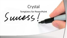  Presentation with writing pen - Beautiful presentation theme featuring pen writing success backdrop and a white colored foreground