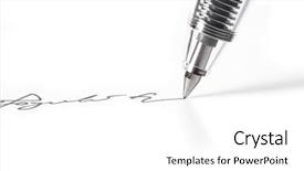  Presentation with writing pen - Presentation having pen writing background and a white colored foreground