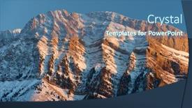  Presentation with mountains - Theme having pena-blanca-peak-tendenera-mountains background and a ocean colored foreground