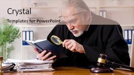  Presentation with law enforcement police dispatcher working - Cool new PPT theme with penal code - aged lawyer working backdrop and a  colored foreground
