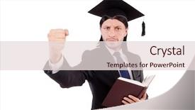  Presentation with judge - Presentation design with penal code - judge isolated on the white background and a lemonade colored foreground