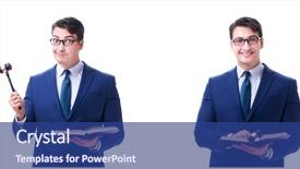  Presentation with code - Theme enhanced with penal code - lawyer law student background and a ocean colored foreground