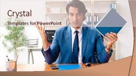  Presentation with courtroom - PPT theme with penal code - young handsome judge sitting background and a lemonade colored foreground