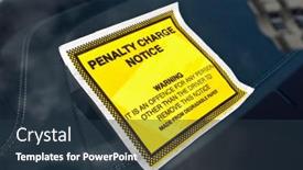  Presentation with car parking - PPT theme with penalty-charge-notice-illegal-parking and a tawny brown colored foreground
