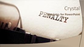  Presentation with penalty - Beautiful presentation theme featuring penalty-word-written backdrop and a cream colored foreground