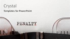  Presentation with penalty - PPT theme with penalty-word-written background and a sky blue colored foreground