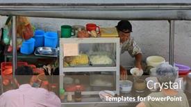  Presentation with campbell soup - Beautiful presentation design featuring penang-malaysia-april-2012-people backdrop and a gray colored foreground