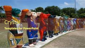  Presentation with exhibition - Audience pleasing PPT theme consisting of penang-malaysia-september-24-2016 backdrop and a tawny brown colored foreground