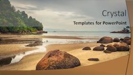  Presentation with malaysia national day - Slide deck enhanced with penang-national-park-at-rainy background and a light gray colored foreground