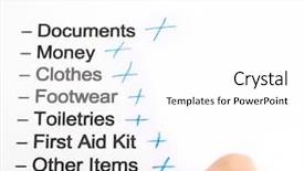  Presentation with bucket list adventure dreams goals - Colorful slide set enhanced with pencil ballpen - traveler list close-up backdrop and a  colored foreground