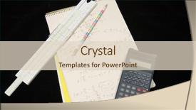  Presentation with mathematical modelling - Beautiful PPT theme featuring slidebooks - mathematical exercise with pencil calculator backdrop and a  colored foreground