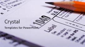  Presentation with tax - Audience pleasing PPT theme consisting of pencil calculator and tax form backdrop and a lemonade colored foreground