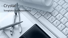  Presentation with blueprint - Theme having pencil dividers and blueprint background and a light blue colored foreground