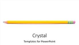  Presentation with pure white - Beautiful PPT theme featuring pencil isolated on pure white backdrop and a  colored foreground