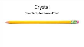  Presentation with pure white - Amazing presentation theme having pencil isolated on pure white backdrop and a  colored foreground