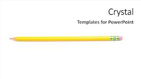  Presentation with pure white - Beautiful theme featuring pencil isolated on pure white backdrop and a  colored foreground