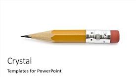  Presentation with pure white - Presentation theme consisting of pencil isolated on pure white background and a white colored foreground