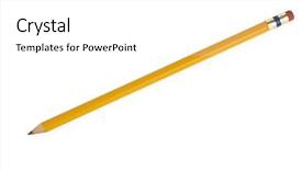  Presentation with pure white - Cool new presentation theme with pencil isolated on pure white background backdrop and a white colored foreground