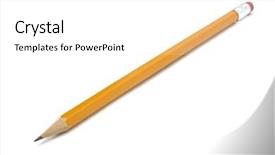  Presentation with pure white - Amazing slides having pencil isolated on pure white backdrop and a white colored foreground