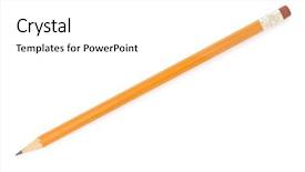  Presentation with pure white - Slides featuring pencil isolated on pure white background and a white colored foreground