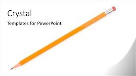  Presentation with pure white - PPT layouts enhanced with pencil isolated on pure white background background and a white colored foreground