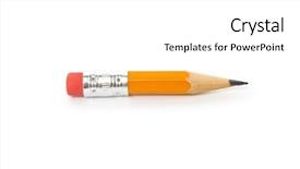  Presentation with pure white - Beautiful theme featuring pencil isolated on pure white backdrop and a white colored foreground