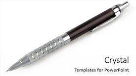  Presentation with pencil scantron - Theme featuring pencil on a white background background and a  colored foreground