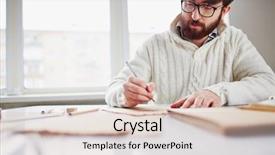  Presentation with man and woman divorce drawing - Presentation featuring pencil paper - image of young man drawing background and a lemonade colored foreground