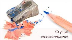  Presentation with white - Audience pleasing PPT layouts consisting of pencil sharpener and a pencil backdrop and a  colored foreground
