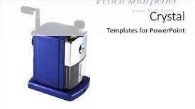  Presentation with space - PPT layouts with pencil sharpener isolated on white background and a  colored foreground