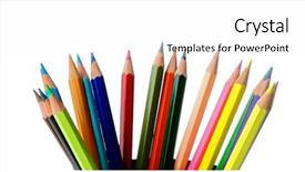  Presentation with floral border over white - Cool new presentation with pencils a over white background backdrop and a white colored foreground