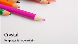  Presentation with paper quilling colorful paper flowers - Amazing PPT layouts having pencils on a white paper backdrop and a  colored foreground