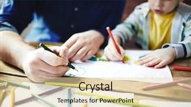  Presentation with color full - Presentation design featuring pencils to color beautiful mandala background and a lemonade colored foreground