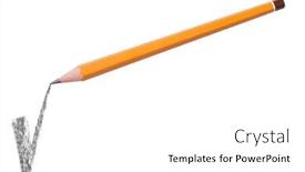  Presentation with pencils - Colorful presentation theme enhanced with pencils writing on white paper backdrop and a white colored foreground