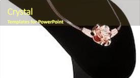  Presentation with mannequin - Slides enhanced with pendant in form of flower on mannequin isolated on white background and a tawny brown colored foreground