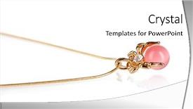  Presentation with pink pearl - Beautiful slides featuring pendant in form of spider with pink pearl isolated on white backdrop and a white colored foreground