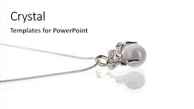  Presentation with spider - PPT layouts with pendant in form of spider with pearl isolated on white background and a white colored foreground