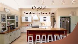  Presentation with kitchen furniture - Slide set featuring pendant-lights-hanging-on-ceiling background and a lemonade colored foreground