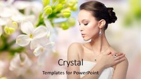  Presentation with jewelry - Presentation consisting of pendant over natural spring lilac background and a lemonade colored foreground