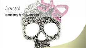  Presentation with skull - Cool new presentation design with pendant skull on a white background backdrop and a white colored foreground