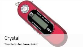  Presentation with golf player playing - Presentation theme featuring pendrive - isolated mp3 player background and a white colored foreground