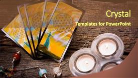  Presentation with fortune teller - Colorful slide deck enhanced with pendulum - tarot cards and other fortune backdrop and a tawny brown colored foreground