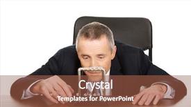  Presentation with newton physics - Colorful presentation enhanced with pendulum physics - mature businessman in office playing backdrop and a tawny brown colored foreground